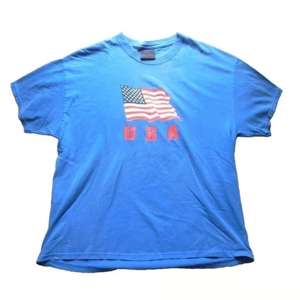 Blue USA Flag T-Shirt